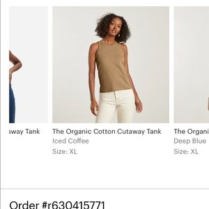 Everlane cotton cutaway tank, size xl